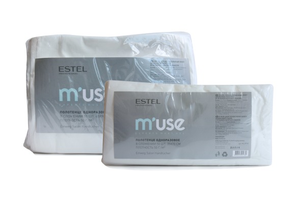 Полотенце одноразовое 45х90 см в сложении ESTEL M’USE (50 шт) MU/BP50