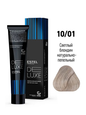 Estel Professional 10/01 Краска-уход ESTEL De Luxe, светлый блондин натурально-пепельный
