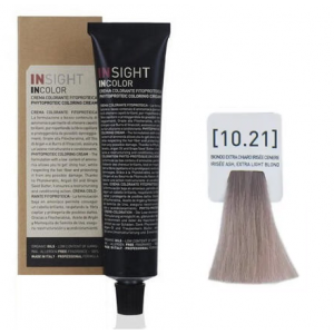 INSIGHT Professional 10.21 Перламутрово-пепельный супер светлый блондин Крем-краска для волос  (100 мл) INCOLOR