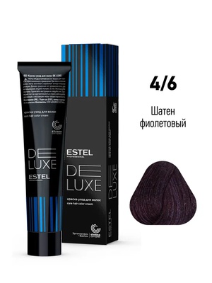 Estel Professional 4/6 Краска-уход ESTEL De Luxe, шатен фиолетовый