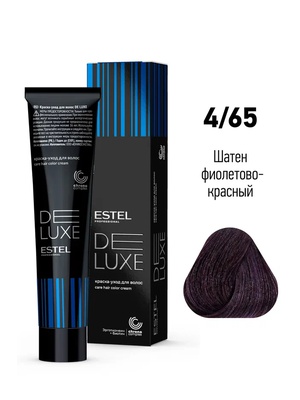 Estel Professional 4/65 Краска-уход ESTEL De Luxe, шатен фиолетово-красный