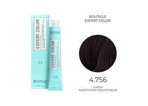 BOUTICLE 4,756 крем-краситель для волос "EXPERT COLOR" шатен махагоново-фиолетовый  100 мл