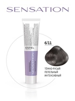 Estel Professional 6/11 Безаммиачная краска для волос SENSATION DE LUXE тёмно-русый пепельный интенсивный, 60 мл