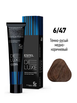 Estel Professional 6/47 Краска–уход ESTEL De Luxe, темно-русый медно-коричневый