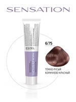 Estel Professional 6/75 Безаммиачная краска для волос SENSATION DE LUXE тёмно-русый коричнево-красный, 60 мл