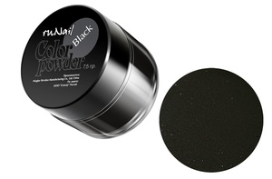 RuNail Professional Цветная акриловая пудра RuNail (черная,  Pure Black), 7,5 г  0030