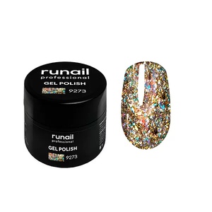 RuNail Professional Гель-лак с блестками "Дракон", 5г №9273