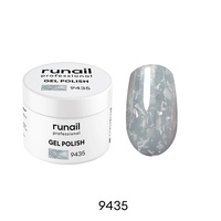 RuNail Professional Гель-лак с фольгой и фигурными пайетками «Гортензия», 5 г №9435
