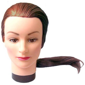 Dewal Голова-манекен учебная "шатенка" для парикмахеров, натуральные волосы 45-50 см DEWAL M-4151L-6