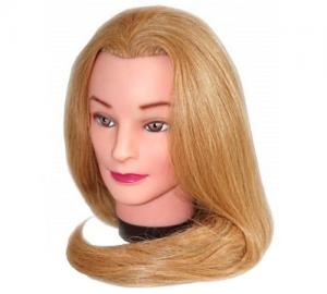 Dewal Голова-манекен учебная "блондинка" для парикмахеров, натуральные волосы 50-60 см DEWAL M-4151XL-408