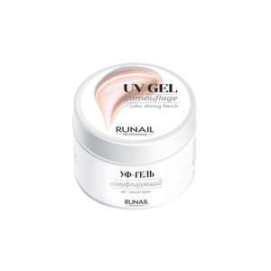 RuNail Professional КАМУФЛИРУЮЩИЙ УФ-ГЕЛЬ (ЦВЕТ: “СИЯЮЩИЙ ФРЕНЧ”) №3455 15 Г