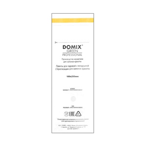 DOMIX Крафт-пакеты DGP БЕЛЫЕ 100х250 для стерилизации и хранения инструментов 1 шт Domix