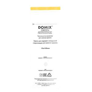 DOMIX Крафт-пакеты DGP БЕЛЫЕ 75х150 для стерилизации и хранения инструментов 1 шт №3  Domix