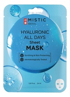 MISTIC MISTIC HYALURONIC ALL DAYS Sheet mask Тканевая маска для лица с гиалуроновой кислотой 24мл