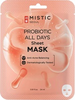 MISTIC MISTIC PROBIOTICS ALL DAYS Sheet mask Тканевая маска для лица с пробиотиками 24мл