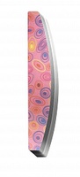 RuNail Professional Пилка-баф (полукруглая, рисунок: «Абстракция розовая», 100/180) RuNail 3868