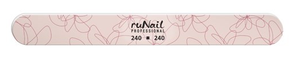 RuNail Professional Пилка для натуральных ногтей (цветная закругленная (240/240) RuNail 1592