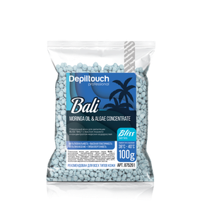 Depiltouch Пленочный воск BLISS "BALI" с маслом моринги и концентратом морских водорослей Depiltouch, 100 г