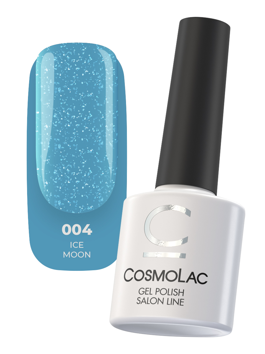 04 CosmoLac Гель-лак с поталью / Gel Polish "Moon sparkle" Ice moon 7,5 мл