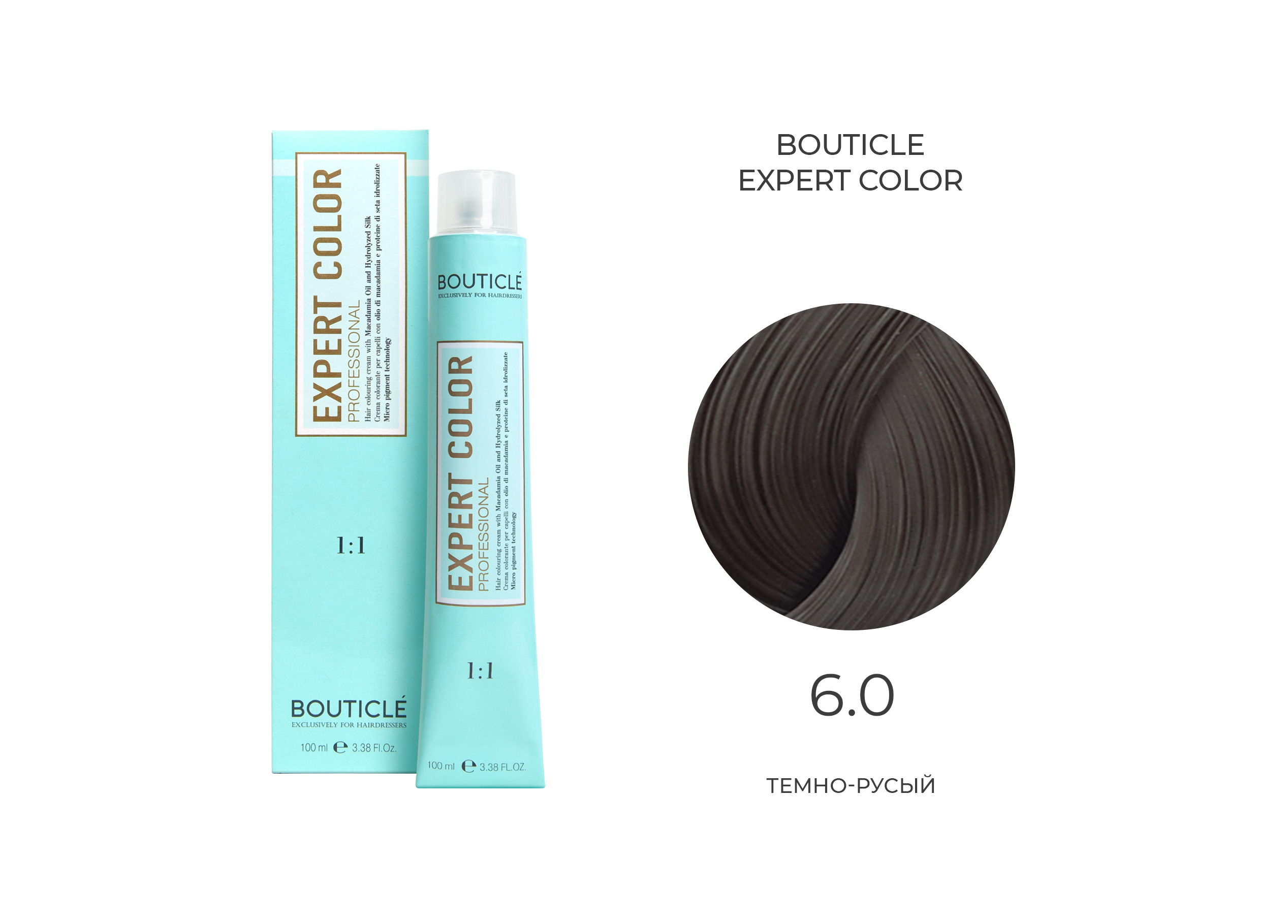6,0 крем-краситель для волос "EXPERT COLOR" темно-русый 100 мл
