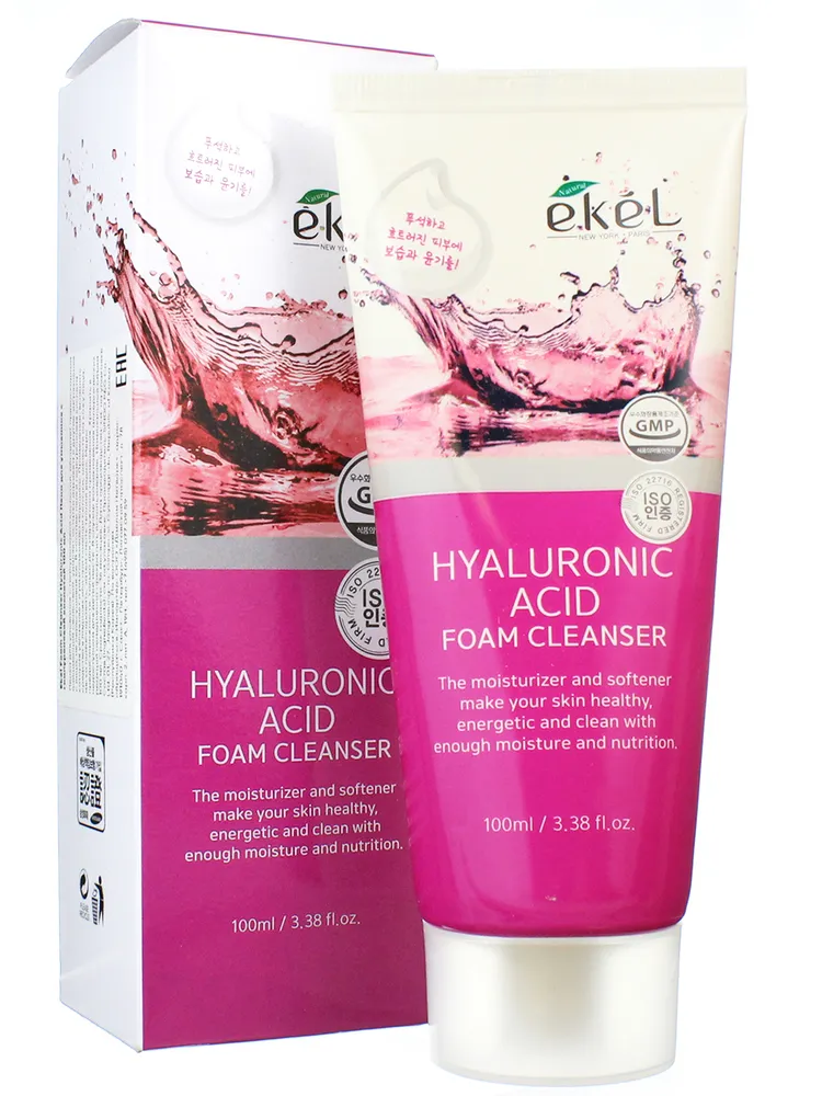 EKEL Foam Cleanser Hyaluronic Acid Пенка для умывания с гиалуроновой кислотой 100мл