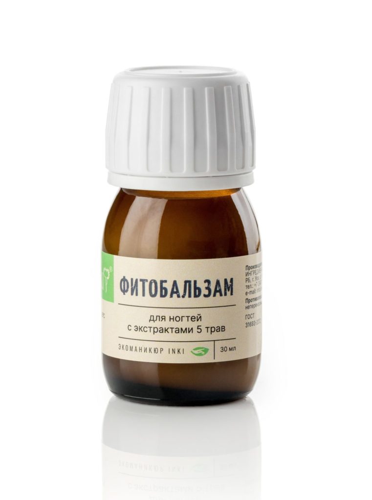 Фитобальзам для ногтей с экстрактами 5 трав 30мл INKI