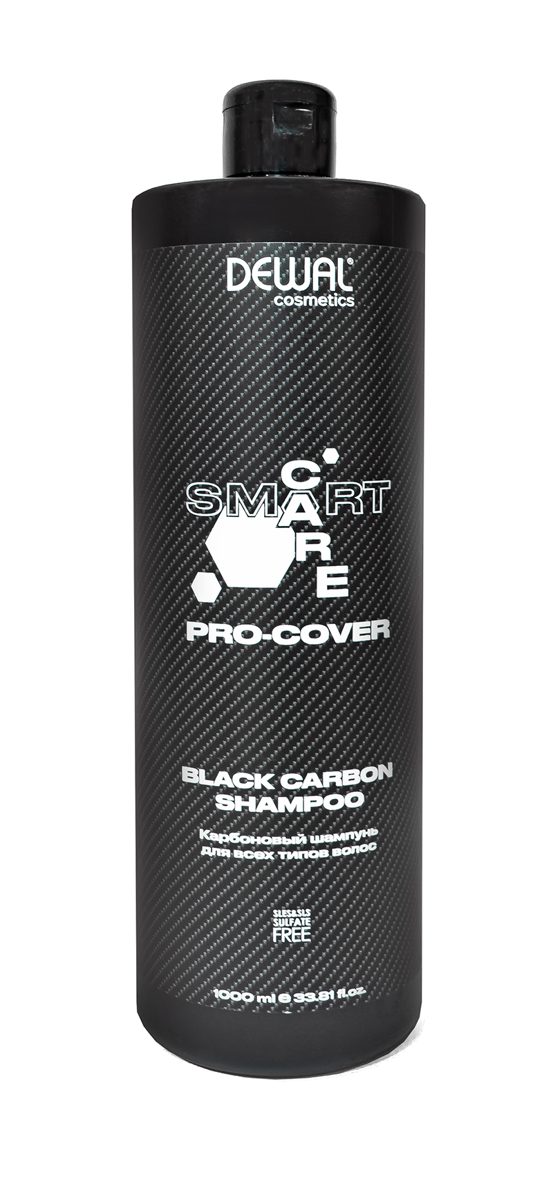 Карбоновый шампунь для всех типов волос SMART CARE PRO-COVER Black Carbon Shampoo, 1000 мл DC