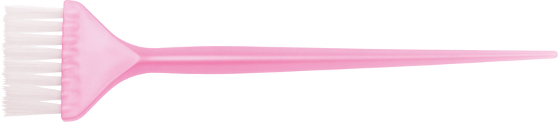 Кисть для окраски DEWAL узкая цветная JPP048-1 розовая, с прямой белой щетиной