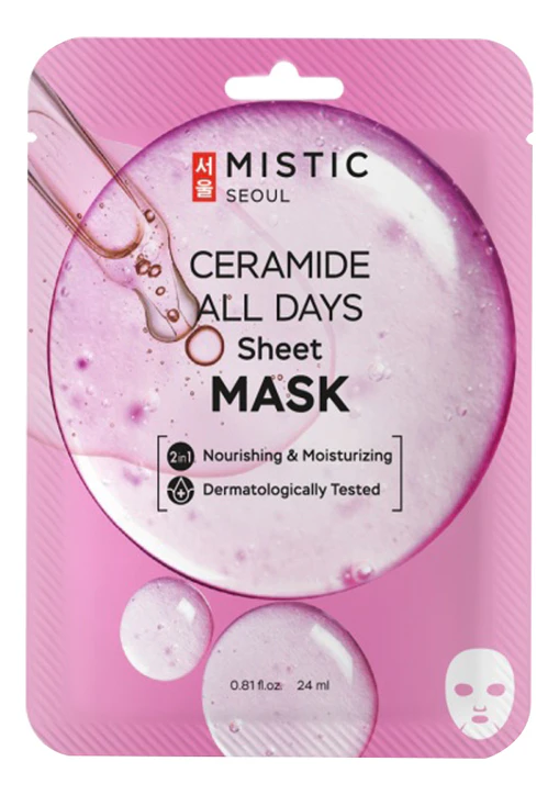MISTIC CERAMIDE ALL DAYS Sheet mask Тканевая маска для лица с керамидами 24мл