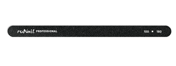 Пилка черная полукруглая, тонкая RuNail 100/180    (1400)