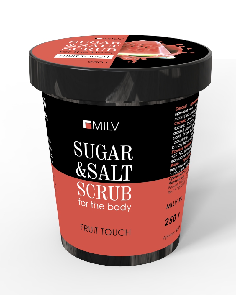 Сахарно-солевой скраб для тела «Арбуз». 250 г 18315 MILV