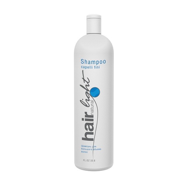Шампунь для большего объема волос 1000мл "Hair Natural Light Shampoo Capelli Fini" Hair Company