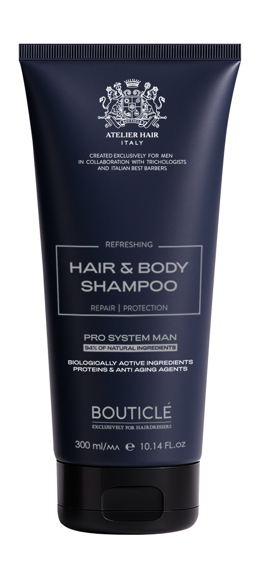 Шампунь для волос и тела - HAIR AND BODY SHAMPOO 300 мл BOUTICLE MAN