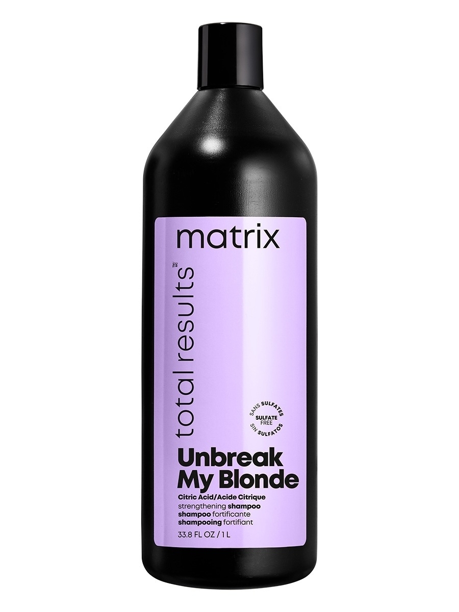 Шампунь укрепляющий без сульфатов с лимонной кислотой для осветленных волос​ Total Results Unbreak My Blonde​ , 1000 мл