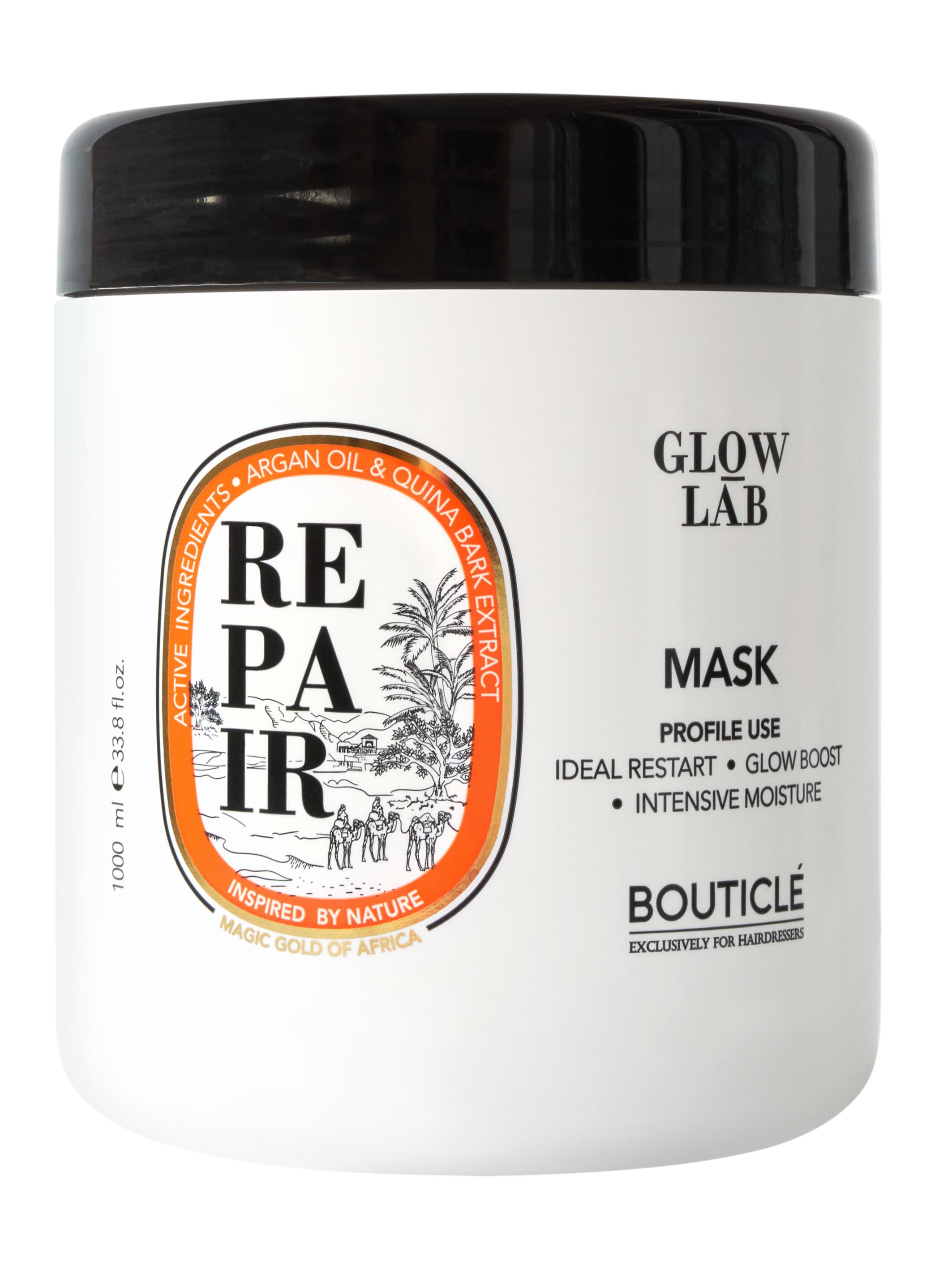 Восстанавливающая маска придающая сияние - ARGAN REPAIR ILLUMINATING MASK 1000 мл BOUTICLE