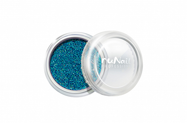 Зеркальная пыль для втирки с шиммером (цвет: сине-зеленый) RuNail №4302